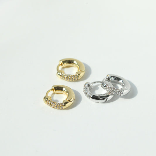 Cubic Hoop Earrings